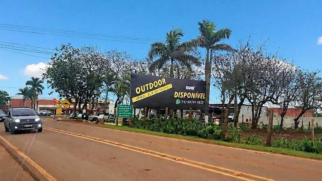 Outdoor da Guia Comunicação com espaço disponível na Estrada Monsenhor Silvestre Murari, próximo ao Auto Posto Bom Jesus, em Quadra, São Paulo.